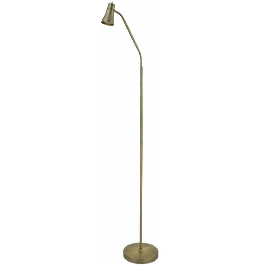 Antique Brass Modern Floor Lamp with Adjustable Head 167cm